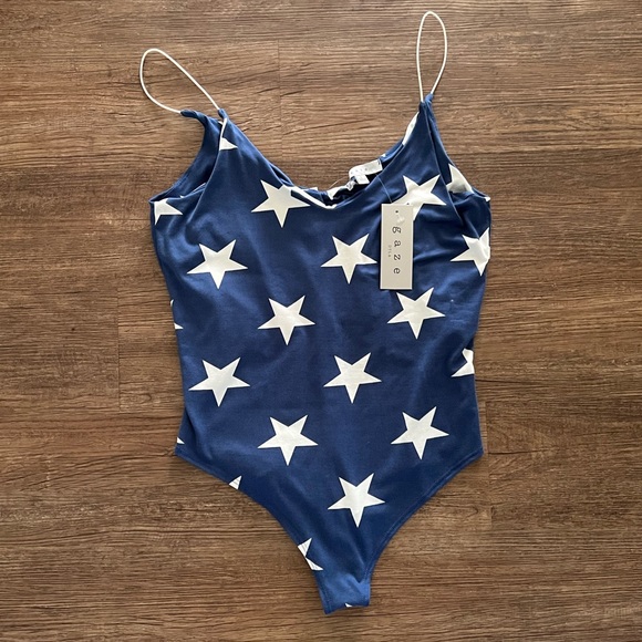 gaze Tops - NWT Stars Bodysuit